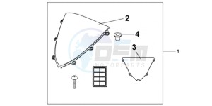 CBR1000RRA UK - (E / HRC MKH) drawing WINDSCREEN CLEAR