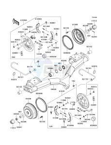 KAF 620 J [MULE 3010 TRANS4X4] (J6J-J8F) J7F drawing REAR HUBS_BRAKES-- J7F_J8F- -