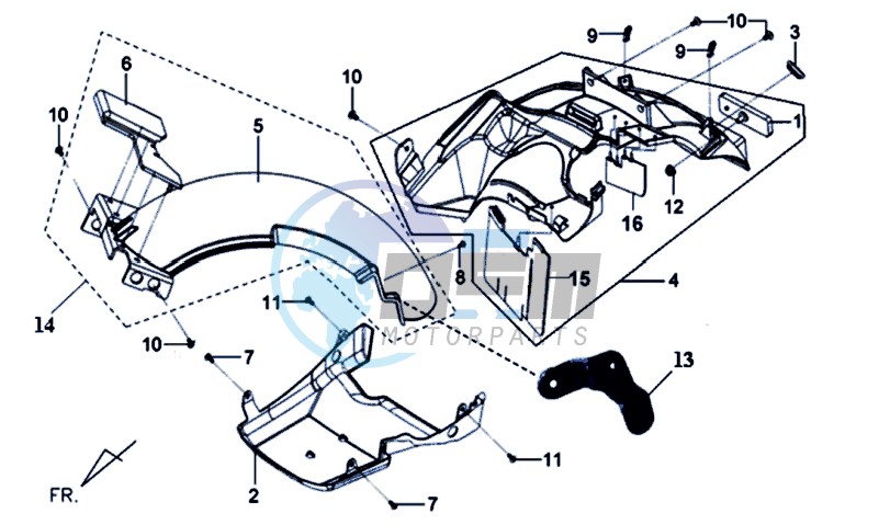 REAR FENDER - INNER SHIELD - UNDERTAIL