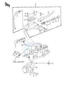 KZ 550 C [LTD] (C1-C2) [LTD] drawing FRONT MASTER CYLINDER -- 80-81 C1_C2- -