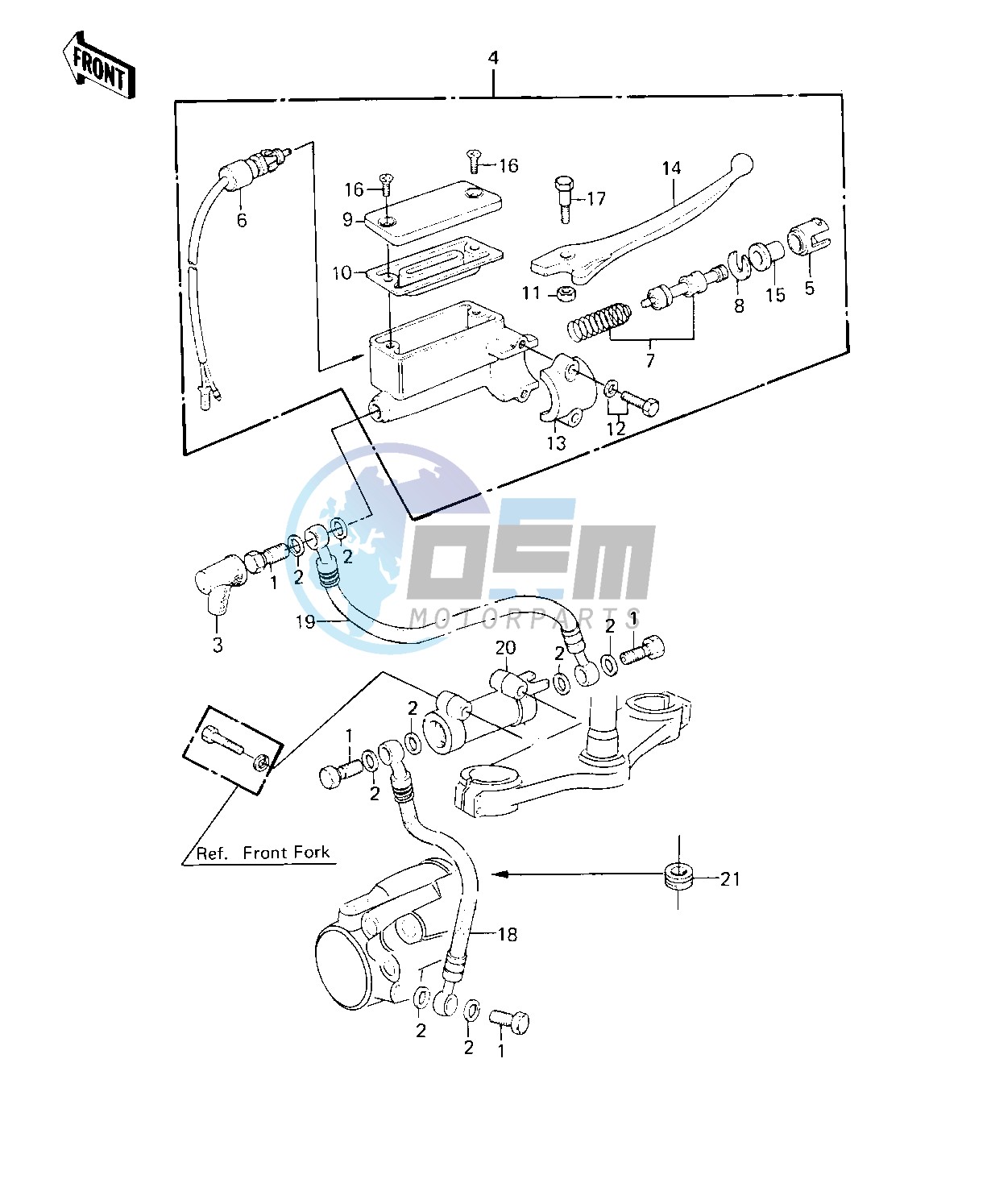 FRONT MASTER CYLINDER -- 80-81 C1_C2- -