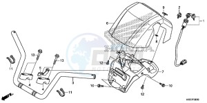 TRX420FA1G TRX420 Europe Direct - (ED) drawing HANDLE PIPE