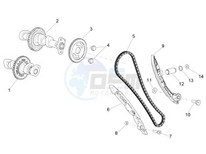 RSV4 1000 RR Racer Pack 2015 drawing Front cylinder timing system