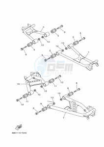 YFM450FWBD KODIAK 450 (B5R2) drawing REAR ARM