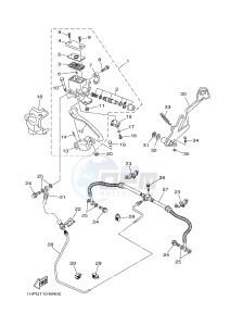 YFM700FWAD YFM700PLE GRIZZLY 700 EPS (2BGG 2BGH) drawing REAR MASTER CYLINDER