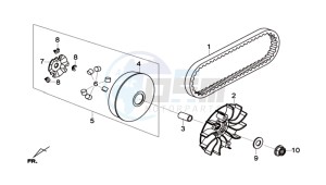 GTS 125I 2014 ABS drawing CLUTCH / V BELT