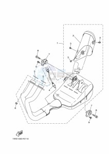 MT-07 ABS MTN690-U (B8M2) drawing EXHAUST