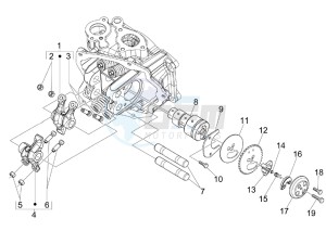 MP3 250 ie mic drawing Camshaft - Rocking levers support unit