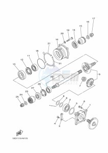 YXM700E YX70MPP (BHFF) drawing MIDDLE DRIVE GEAR