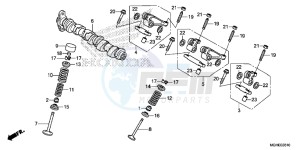 VFR1200XE CrossTourer - VFR1200X 2ED - (2ED) drawing CAMSHAFT/VALVE (REAR)