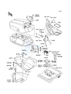 JET SKI X-2 JF800A7F EU drawing Hull Fittings