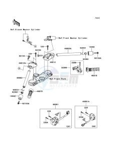 ZZR1400 ZX1400A7F FR GB XX (EU ME A(FRICA) drawing Handlebar