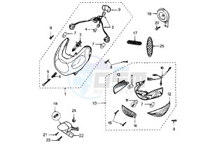 LOOXOR - 100 cc drawing HEADLAMPS-BLINKERS