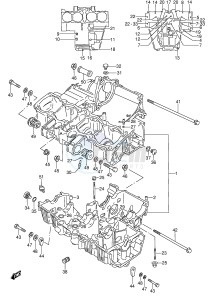 GSX600F (E2) Katana drawing CRANKCASE