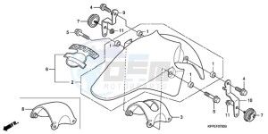 CBR125RWA Australia - (U / WH) drawing FRONT FENDER