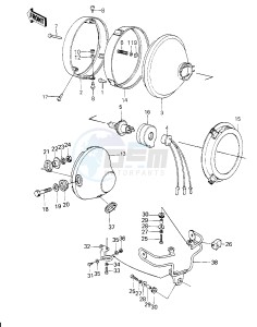 KZ 750 H [LTD] (H1) [LTD] drawing HEADLIGHT -- 80 H1- -