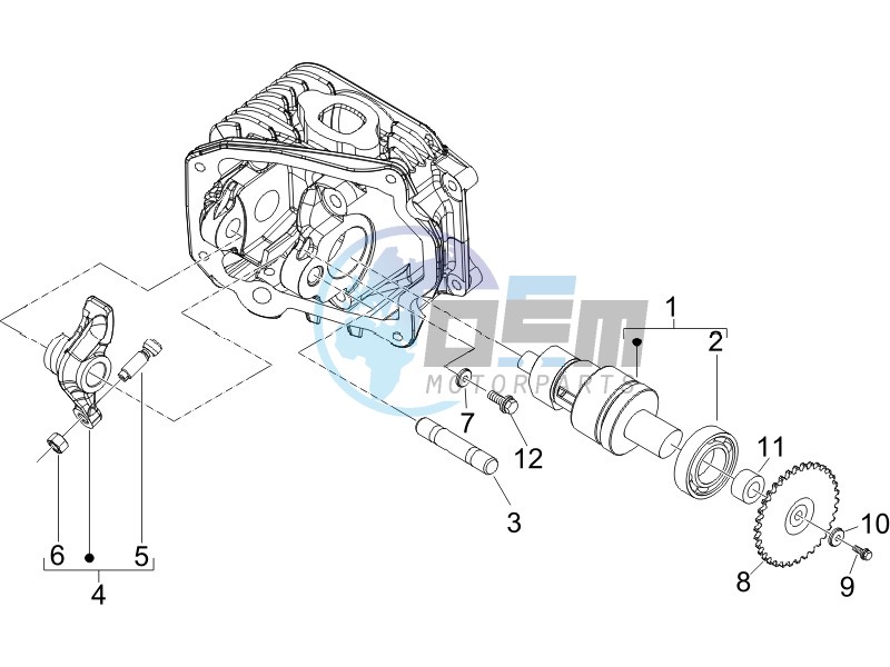 Camshaft - Rocking levers support unit