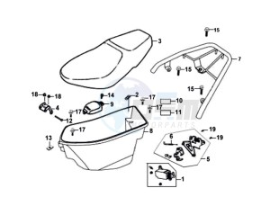 ORBIT II 50 drawing BUDDY SEAT - HELMET BOX - CARRIER