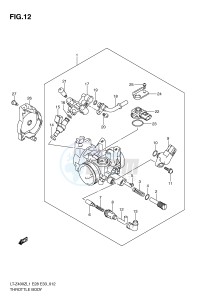 LT-Z400 (E28-E33) drawing THROTTLE BODY