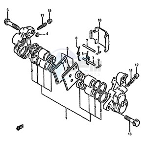 GSX750F (K-T) drawing FRONT CALIPERS