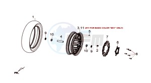 GTS 300i drawing FRONT WHEEL