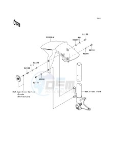 ZX 600 R [NINJA ZX-6R MONSTER ENERGY] (R9FA) R9F drawing FRONT FENDER-- S- -