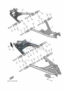 YXE850ENS YXE85WPLK (B8K8) drawing REAR ARM