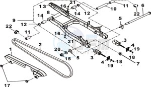 WOLF 300 (L8) EU EURO4 drawing RR.FORK ASSY