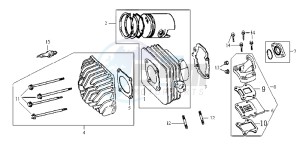 JET SPORT X R 25KMH 50 drawing CYLINDER / CYLINDER HEAD