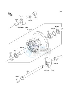 W800 EJ800ABF GB XX (EU ME A(FRICA) drawing Front Hub