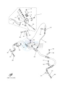 YFM350A YFM350TF GRIZZLY 350 2WD (B145) drawing FRONT MASTER CYLINDER