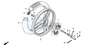 PK50M drawing REAR WHEEL