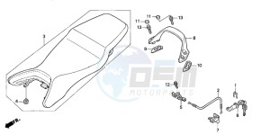 CBR600F drawing SEAT