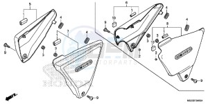 CB1100AE CB1100 ABS UK - (E) drawing SIDE COVER