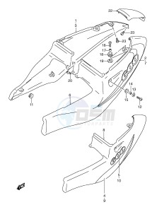 GSX-R600 (E2) drawing FRAME COVER (MODEL X)