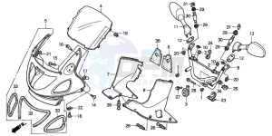 NT650V drawing UPPER COWL