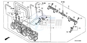 CB600F9 France - (F / CMF 25K) drawing THROTTLE BODY