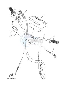 TT-R110E (B51K) drawing STEERING HANDLE & CABLE