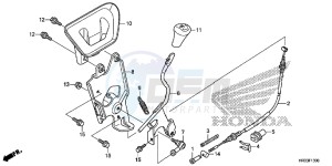 TRX420FM2E TRX420 Europe Direct - (ED) drawing SELECT LEVER