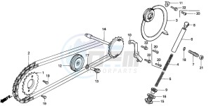 CT110 drawing CAM CHAIN/TENSIONER