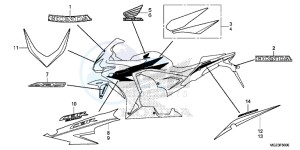 CBR500RAD CBR500R ABS UK - (E) drawing MARK/STRIPE (CBR500RD/RAD) (CBR500RE/RF/RAE/RAF CH)