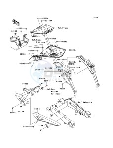 Z1000SX ZX1000GBF FR GB XX (EU ME A(FRICA) drawing Rear Fender(s)