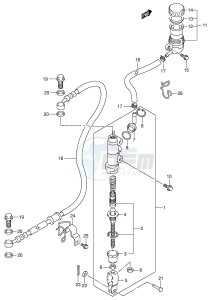 LT-Z400 (E3-E28) drawing REAR MASTER CYLINDER