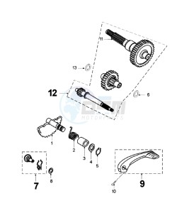 VIVA XRA BE drawing DRIVE SHAFTS / KICKSTARTER