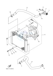 YFM700FWA YFM70GDXG GRIZZLY 700 (B303) drawing RADIATOR & HOSE