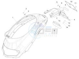 LIBERTY 50 CORPORATE NO ABS E4 (EMEA) drawing Rear cover - Splash guard