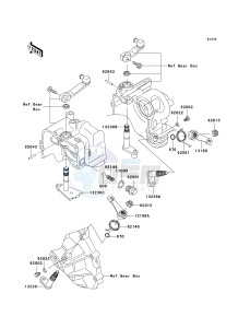 KAF 620 K [MULE 3010 TRANS4X4 HARDWOODS GREEN HD] (K6F-K8F) K6F drawing GEAR CHANGE MECHANISM