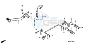 CBR125RW9 Europe Direct - (ED / WH) drawing PEDAL