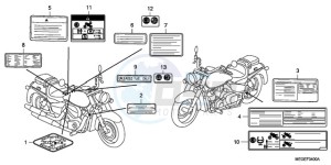 VT750CA9 UK - (E / MKH MME ST) drawing CAUTION LABEL