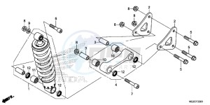 CB500FD CB500F UK - (E) drawing REAR CUSHION